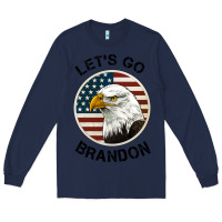 Navy Lets Go Brandon American Bald Eagle Long Sleeve Tee - Jasminsmagicworld