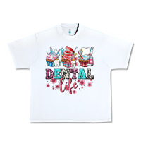 White dental life with cupcakes Urban Heavy Tee - AdoDesignShop