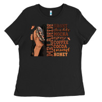 Black Melanin many shades of brown afro woman Ladies Tee - RanaPortraitStore