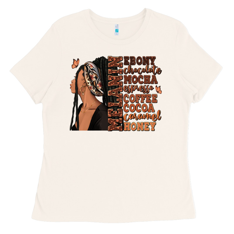Melanin Many Shades Of Brown Afro Woman Ladies Tee by RanaPortraitStore | Teevron