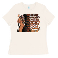 Bone Melanin many shades of brown afro woman Ladies Tee - RanaPortraitStore