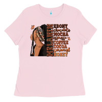 Bubblegum Pink Melanin many shades of brown afro woman Ladies Tee - RanaPortraitStore