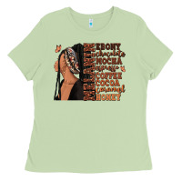 Matcha Melanin many shades of brown afro woman Ladies Tee - RanaPortraitStore