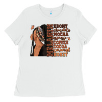 White Melanin many shades of brown afro woman Ladies Tee - RanaPortraitStore
