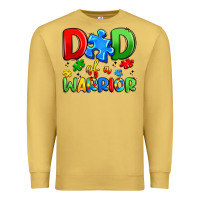 Antique Gold dad of a warrior Premium Sweatshirt - Artiststas