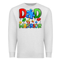 Oatmeal Heather dad of a warrior Premium Sweatshirt - Artiststas