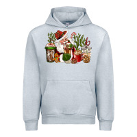 Heather Grey western santa cowboy coffe cups christmas Urban Hoodie - CowGirlArtShop
