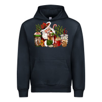 Navy western santa cowboy coffe cups christmas Urban Hoodie - CowGirlArtShop
