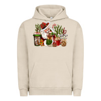 Pigment French Oak western santa cowboy coffe cups christmas Urban Hoodie - CowGirlArtShop