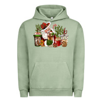 Pigment Oil Green western santa cowboy coffe cups christmas Urban Hoodie - CowGirlArtShop