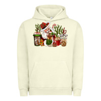 Pigment Pistachio western santa cowboy coffe cups christmas Urban Hoodie - CowGirlArtShop