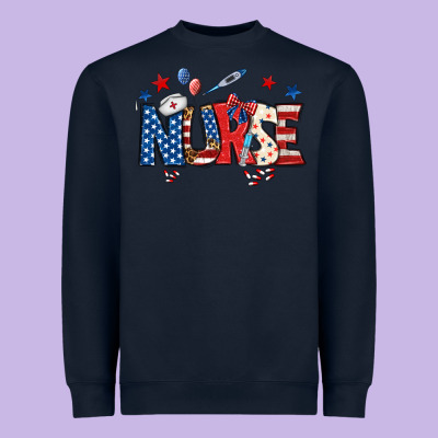American Nurse Heavyweight Sweatshirt Designed By Bundleandbundleshop
