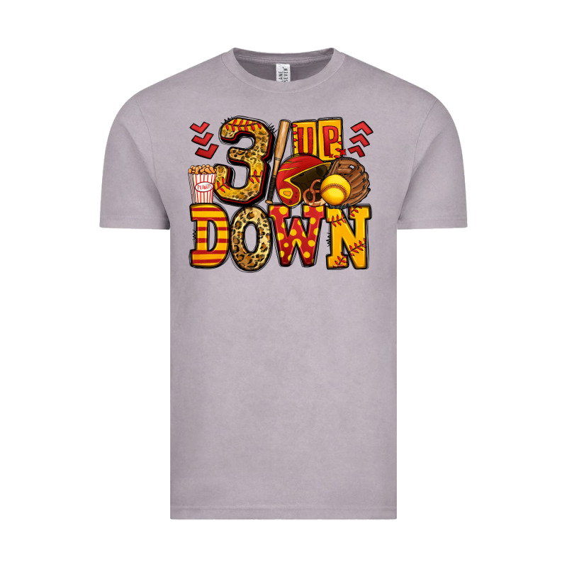Three Up Three Down Softball Vintage Tee by Jasminsmagicworld | Teevron