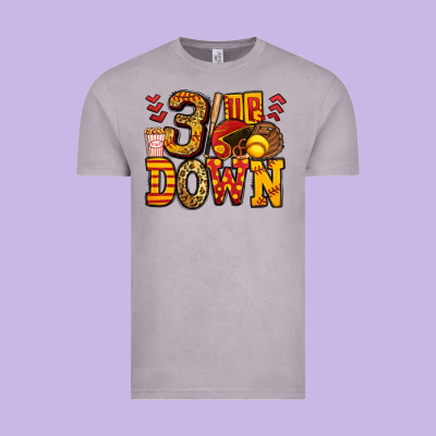Three Up Three Down Softball Vintage Tee Designed By Jasminsmagicworld
