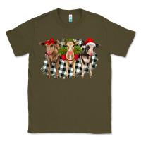 Army Green Christmas heifers front view Classic Tee - RanaPortraitStore