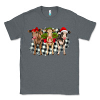 Charcoal Heather Christmas heifers front view Classic Tee - RanaPortraitStore