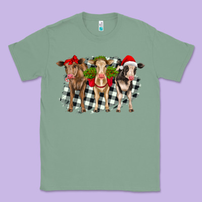 Christmas Heifers Front View Classic Tee Designed By Ranaportraitstore