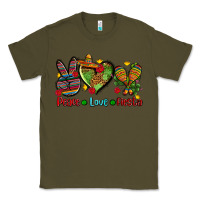 Army Green peace love fiesta ado Classic Tee - AdoDesignShop