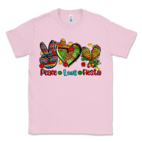 Bubblegum Pink peace love fiesta ado Classic Tee - AdoDesignShop