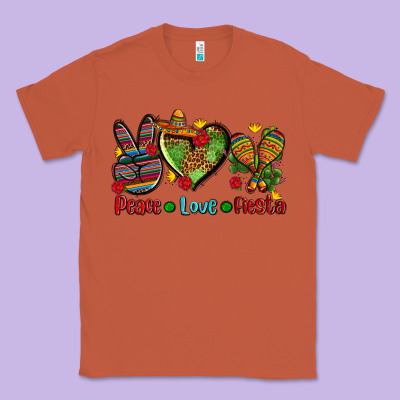 Peace Love Fiesta Ado Classic Tee Designed By Adodesignshop