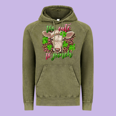 Too Cute To Pinch Charolais Calf Vintage Hoodie Designed By Ranaportraitstore