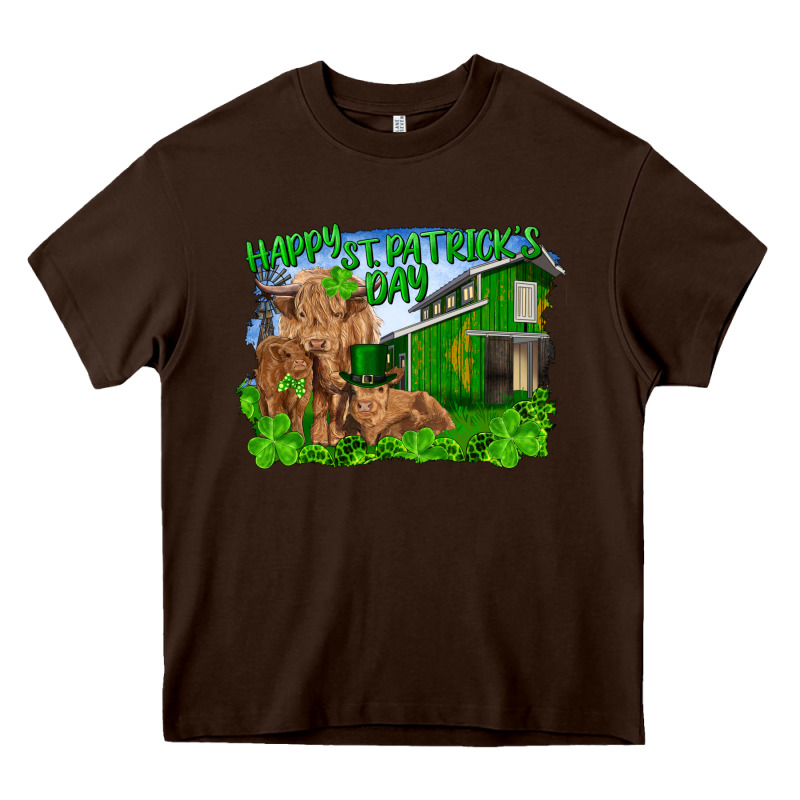 Happy St. Patrick's Day Cattle And Calfs Heavy Core Tee by RanaPortraitStore | Teevron