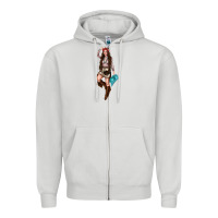Dove Grey western cowgirl Zipper Hoodie - NancyCooperArtShop