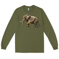 Army Green Elephant Long Sleeve Tee - LillyAllenDesigns