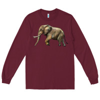 Burgundy Elephant Long Sleeve Tee - LillyAllenDesigns