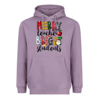 Lavender Merry Teacher Bright Students Christmas Heavyweight Hoodie - LillyAllenDesigns