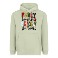 Matcha Merry Teacher Bright Students Christmas Heavyweight Hoodie - LillyAllenDesigns