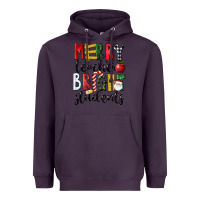 Plum Merry Teacher Bright Students Christmas Heavyweight Hoodie - LillyAllenDesigns
