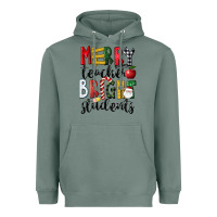 Sage Merry Teacher Bright Students Christmas Heavyweight Hoodie - LillyAllenDesigns