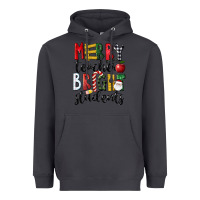 Smoke Merry Teacher Bright Students Christmas Heavyweight Hoodie - LillyAllenDesigns