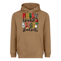Merry Teacher Bright Students Christmas Heavyweight Hoodie | Teevron