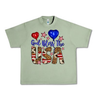 Oil Green god bless the usa Urban Heavy Tee - Artiststas