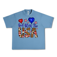 Pebble Blue god bless the usa Urban Heavy Tee - Artiststas