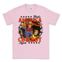 Bubblegum Pink make america cowboy again Classic Tee - AdoDesignShop