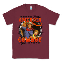 Burgundy make america cowboy again Classic Tee - AdoDesignShop