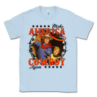 Dusty Blue make america cowboy again Classic Tee - AdoDesignShop