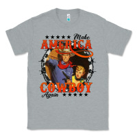 Heather Grey make america cowboy again Classic Tee - AdoDesignShop