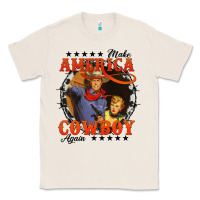 Natural make america cowboy again Classic Tee - AdoDesignShop