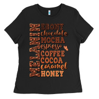 Black Melanin shades of brown Ladies Tee - RanaPortraitStore