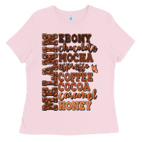 Bubblegum Pink Melanin shades of brown Ladies Tee - RanaPortraitStore