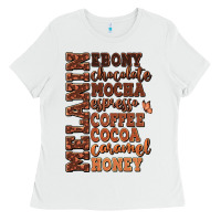 White Melanin shades of brown Ladies Tee - RanaPortraitStore