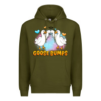Army Green goose bumps Premium Hoodie - JahusDesignShop