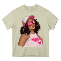 Mossy pink sunglasses afro black girl Heavy Core Tee - texasbilliewilder