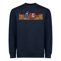 Navy american nurse libbey glass Heavyweight Sweatshirt - BundleAndBundleShop