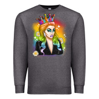 Charcoal Heather drag queen Premium Sweatshirt - Artiststas