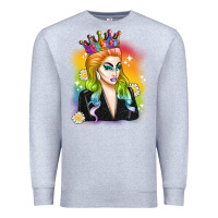 Heather Grey drag queen Premium Sweatshirt - Artiststas